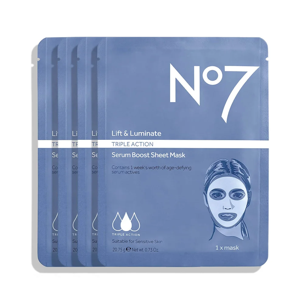 Lift & Luminate Triple Action Serum Boost Sheet Mask (4 Pack) Image 1