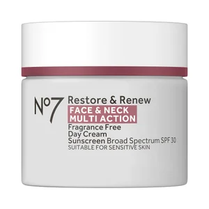 Restore & Renew Face & Neck Multi Action Fragrance Free Day Cream SPF 30