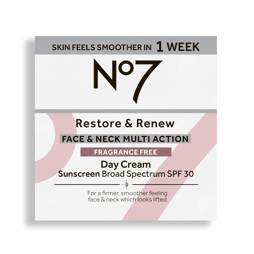 Restore & Renew Face & Neck Multi Action Fragrance Free Day Cream SPF 30