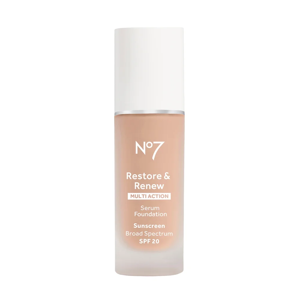 No7 Restore & Renew Multi Action Serum Foundation - Porcelain Image 1
