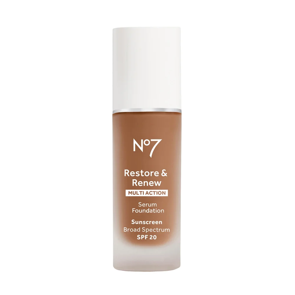 No7 Restore & Renew Foundation 30ml - Hazelnut Image 1