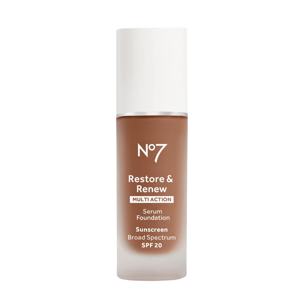 No7 Restore & Renew Multi Action Serum Foundation - Chestnut Image 1