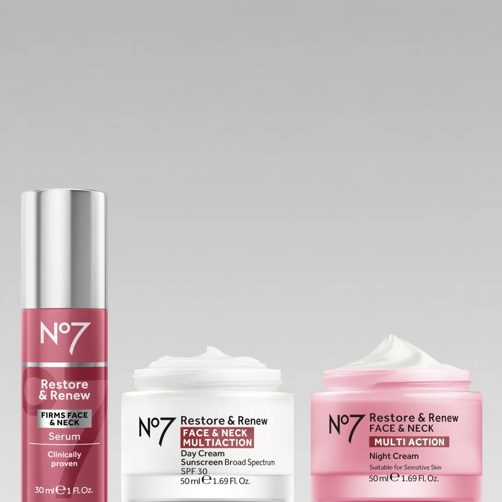 No7 Restore & Renew Complete Face & Neck Skincare Set Image 1