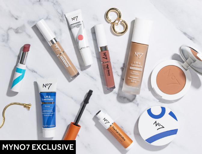 MYNO7 EXCLUSIVE. Selection of No7 products