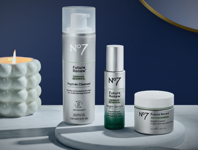 NEW FUTURE RENEW™ NIGHT SERUM A unique formulation to reverse & resync your night routine. 100% of women had clinically proven visible damage reversal*.